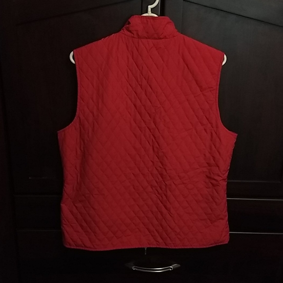 Red Quilted Vest - Picture 2 of 3